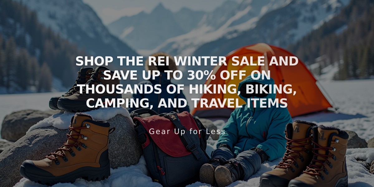 REI Winter Sale: Up to 30% Off Outdoor Gear, From Hiking to Winter Sports Equipment