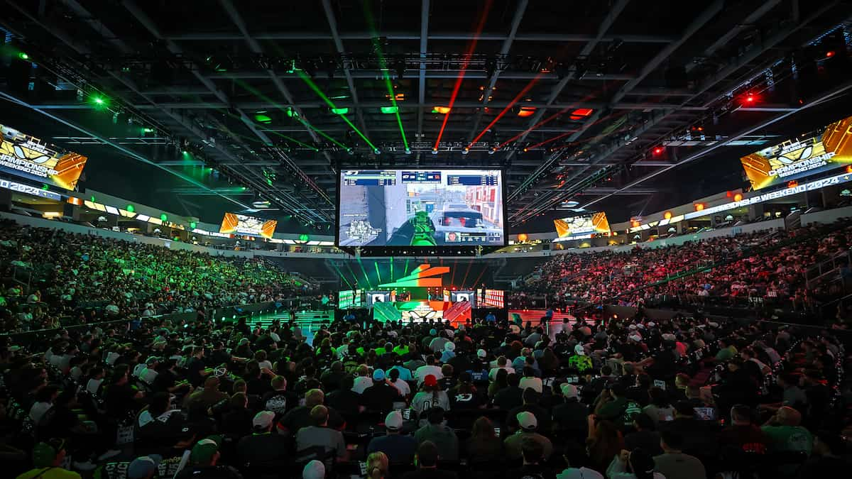 Packed arena during Call of Duty tournament