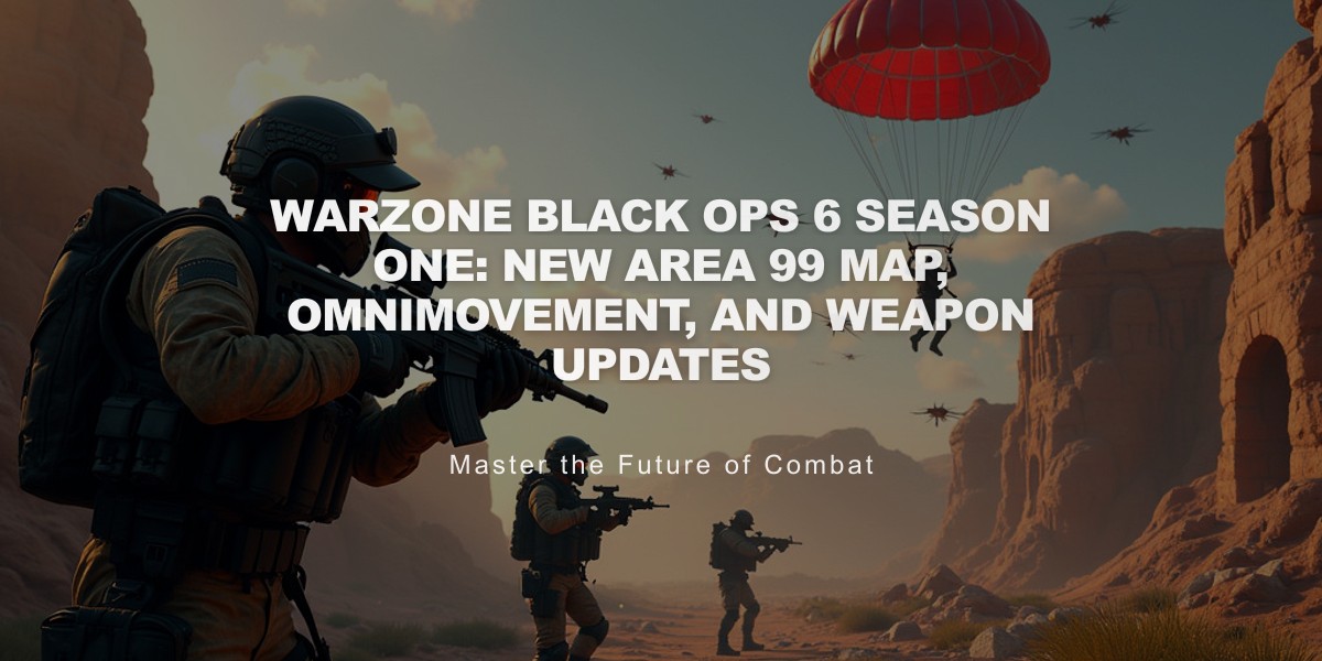 Warzone Black Ops 6 Season One: New Area 99 Map, Omnimovement, and Weapon Updates