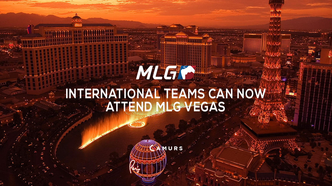 MLG logo in Vegas night skyline