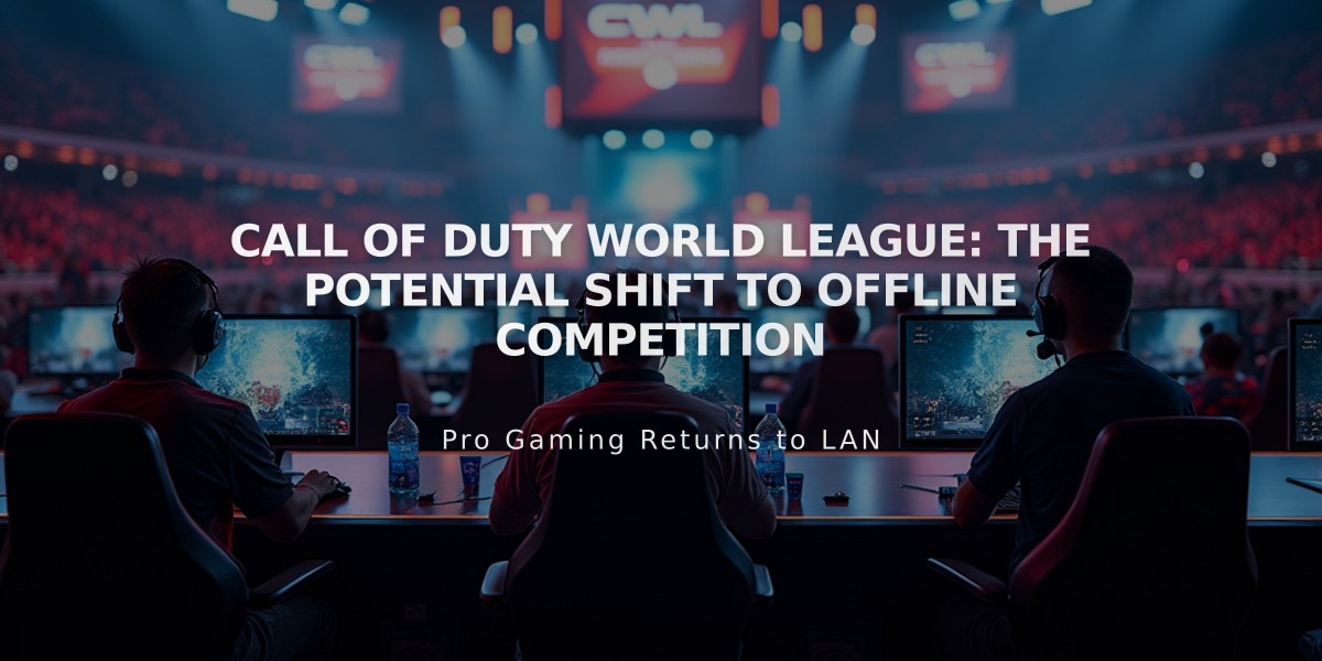 Call of Duty World League: The Potential Shift to Offline Competition