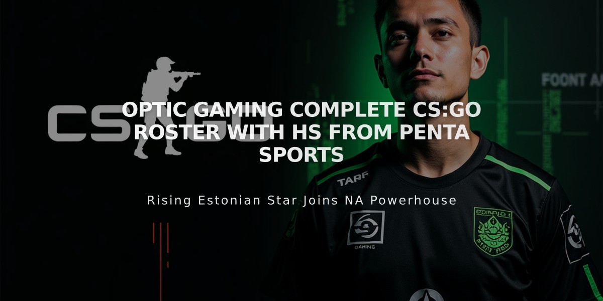 OpTic Gaming Complete CS:GO Roster with HS from PENTA Sports