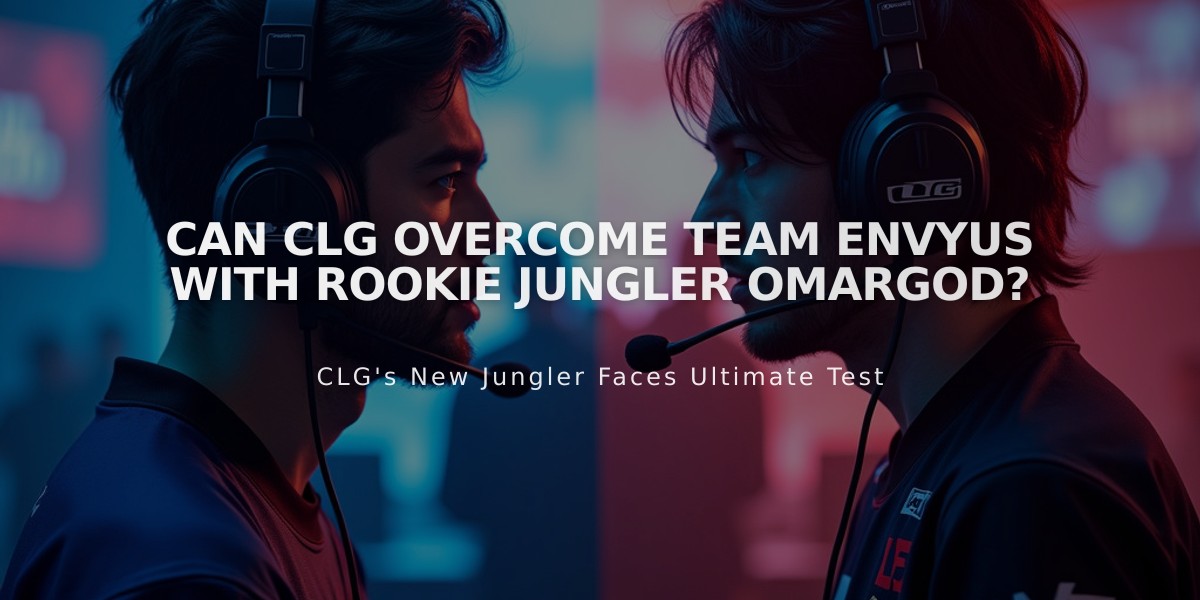 Can CLG Overcome Team EnVyUs with Rookie Jungler OmarGod?