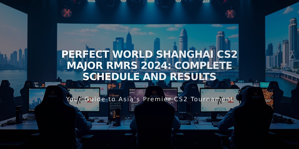 Perfect World Shanghai CS2 Major RMRs 2024: Complete Schedule and Results