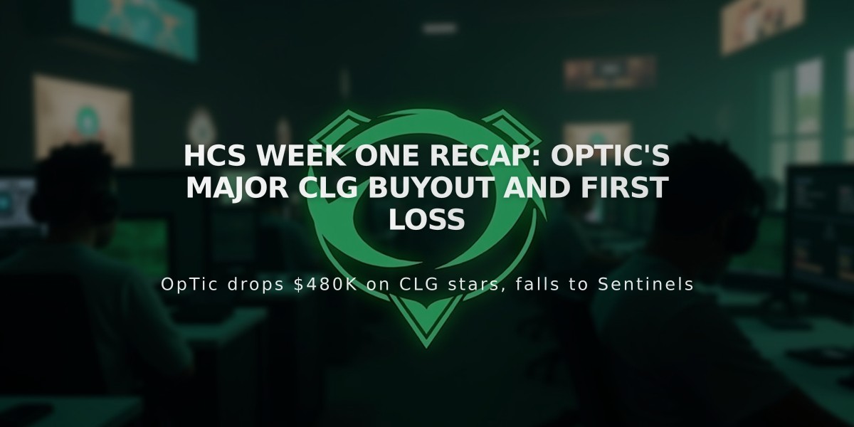 HCS Week One Recap: OpTic's Major CLG Buyout and First Loss