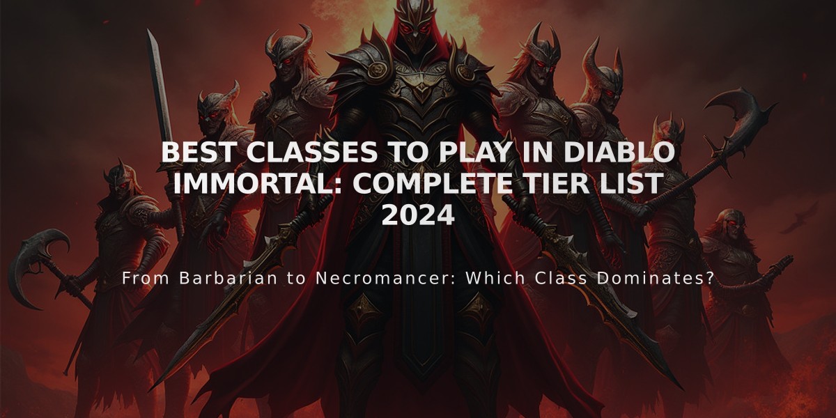 Best Classes to Play in Diablo Immortal: Complete Tier List 2024