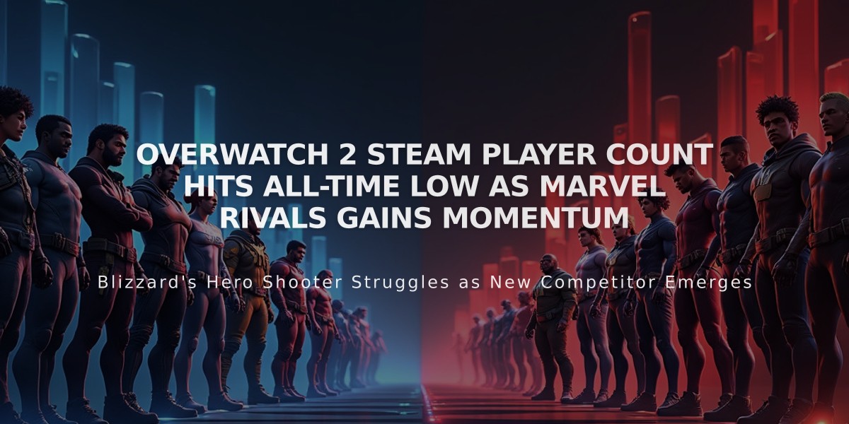 Overwatch 2 Steam Player Count Hits All-Time Low as Marvel Rivals Gains Momentum