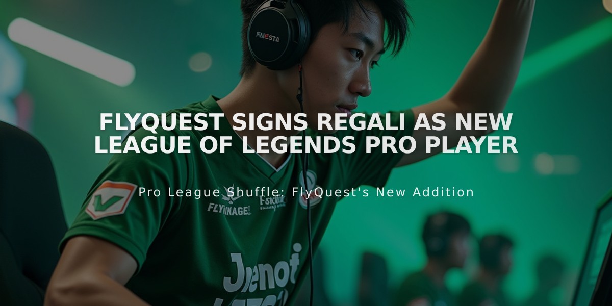 FlyQuest Signs Regali as New League of Legends Pro Player