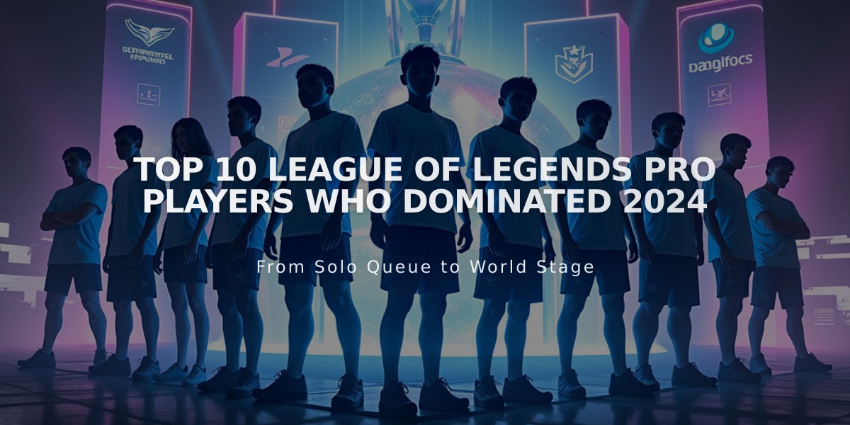 Top 10 League of Legends Pro Players Who Dominated 2024