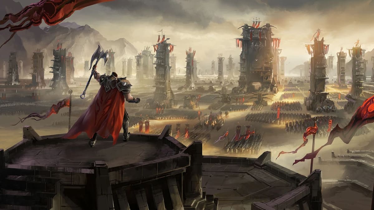 Darius rallying Noxian troops before battle