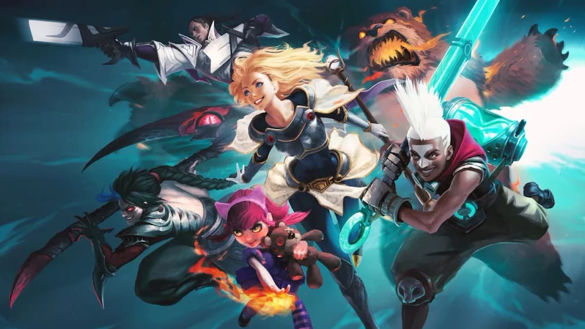 League champions battle in stylized art