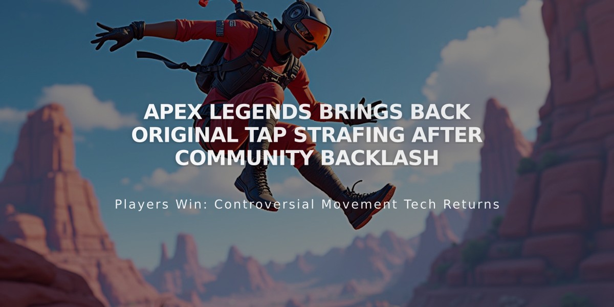 Apex Legends Brings Back Original Tap Strafing After Community Backlash