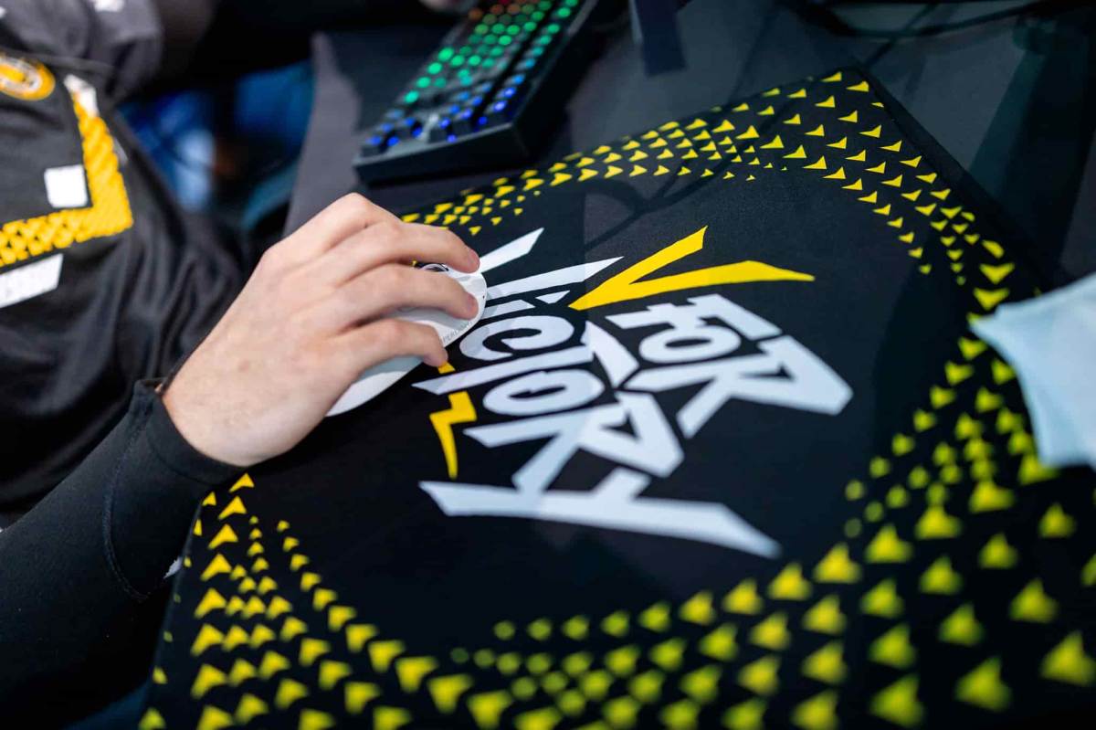 Esports mousepad on white background