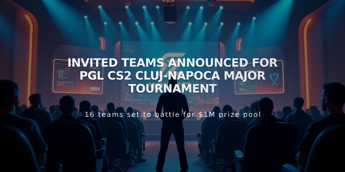 Invited Teams Announced for PGL CS2 Cluj-Napoca Major Tournament