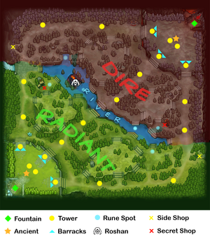 Labeled Dota 2 game map