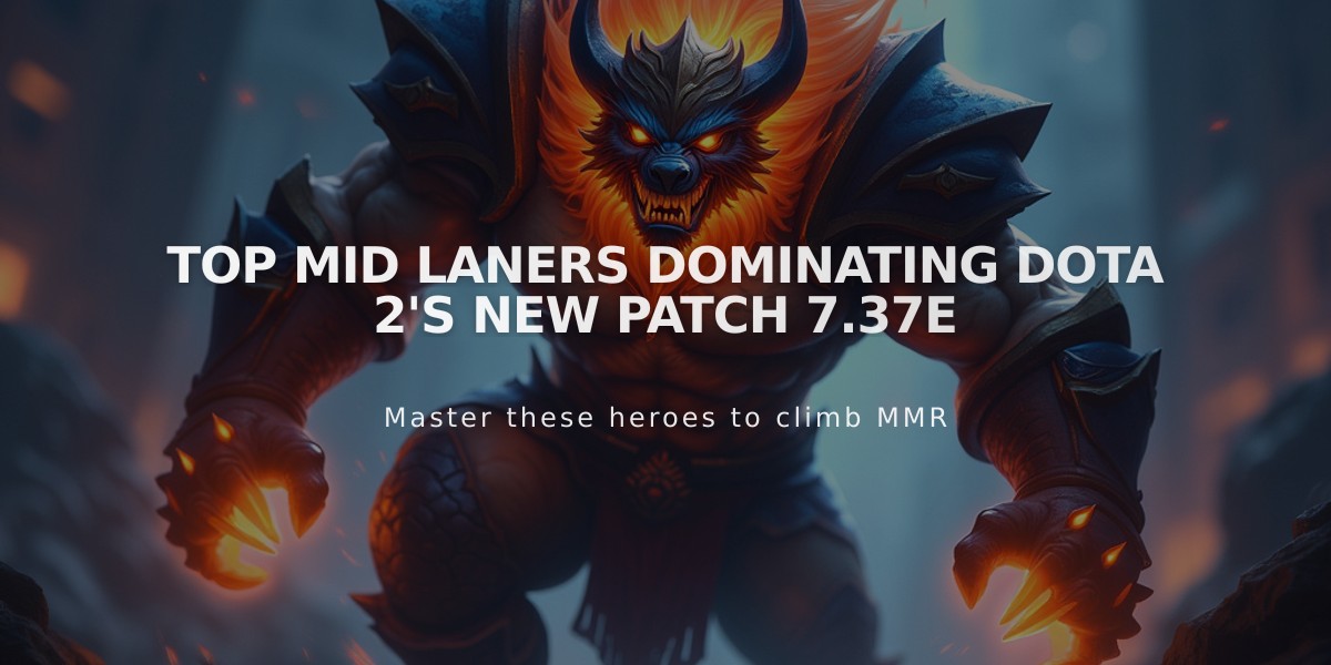 Top Mid Laners Dominating Dota 2's New Patch 7.37e