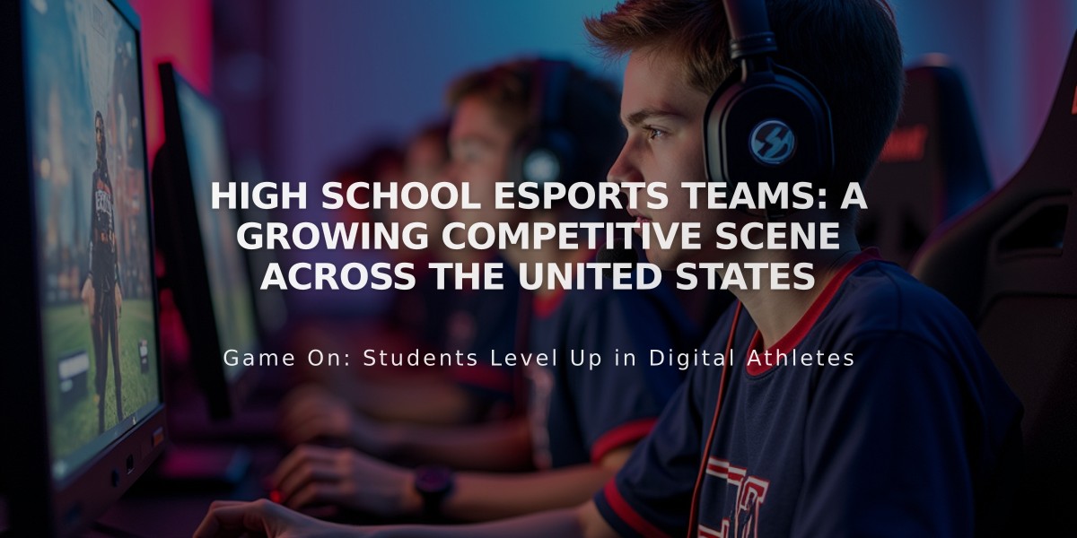 High School Esports Teams: A Growing Competitive Scene Across The United States