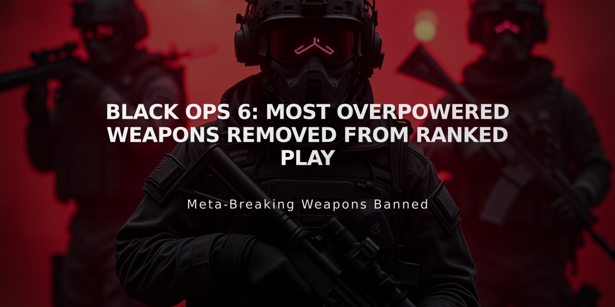 Black Ops 6: Most Overpowered Weapons Removed from Ranked Play