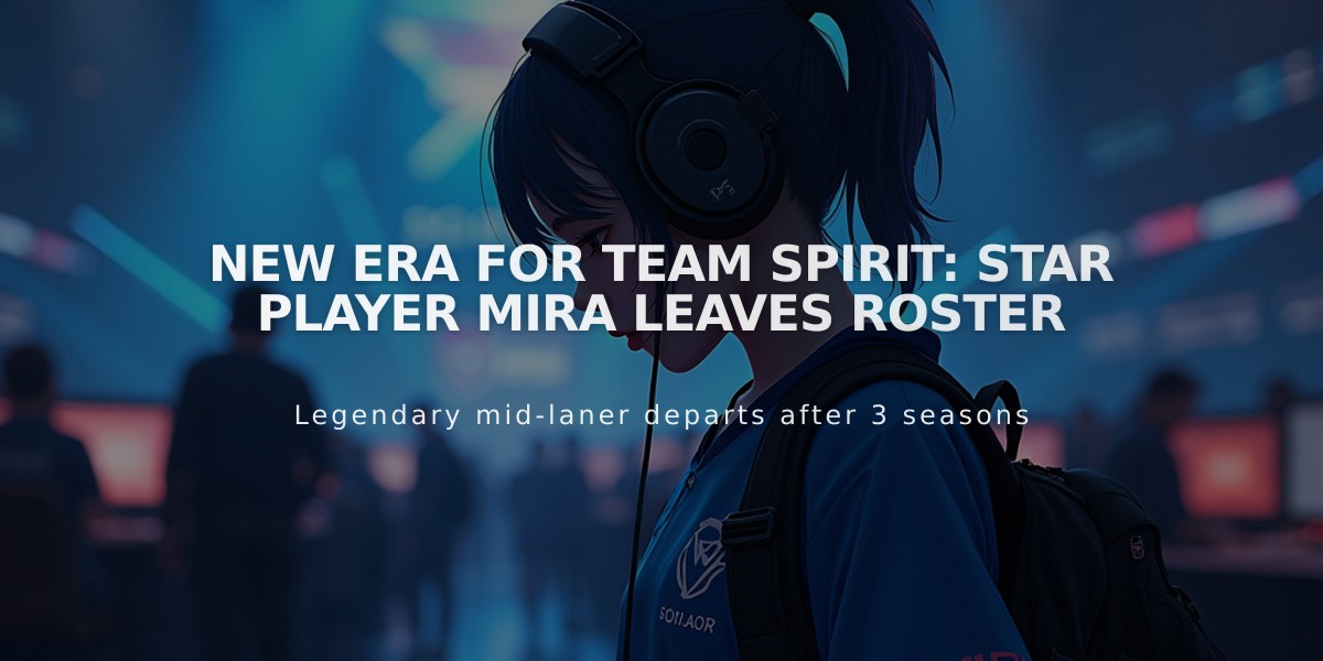 New Era for Team Spirit: Star Player Mira Leaves Roster