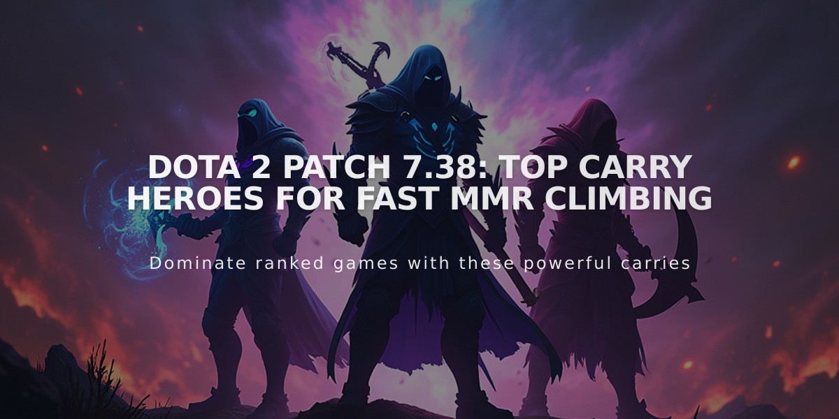 Dota 2 Patch 7.38: Top Carry Heroes for Fast MMR Climbing