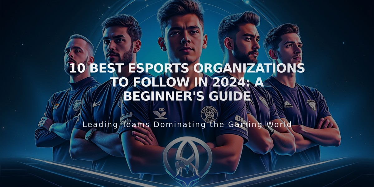 10 Best Esports Organizations to Follow in 2024: A Beginner's Guide